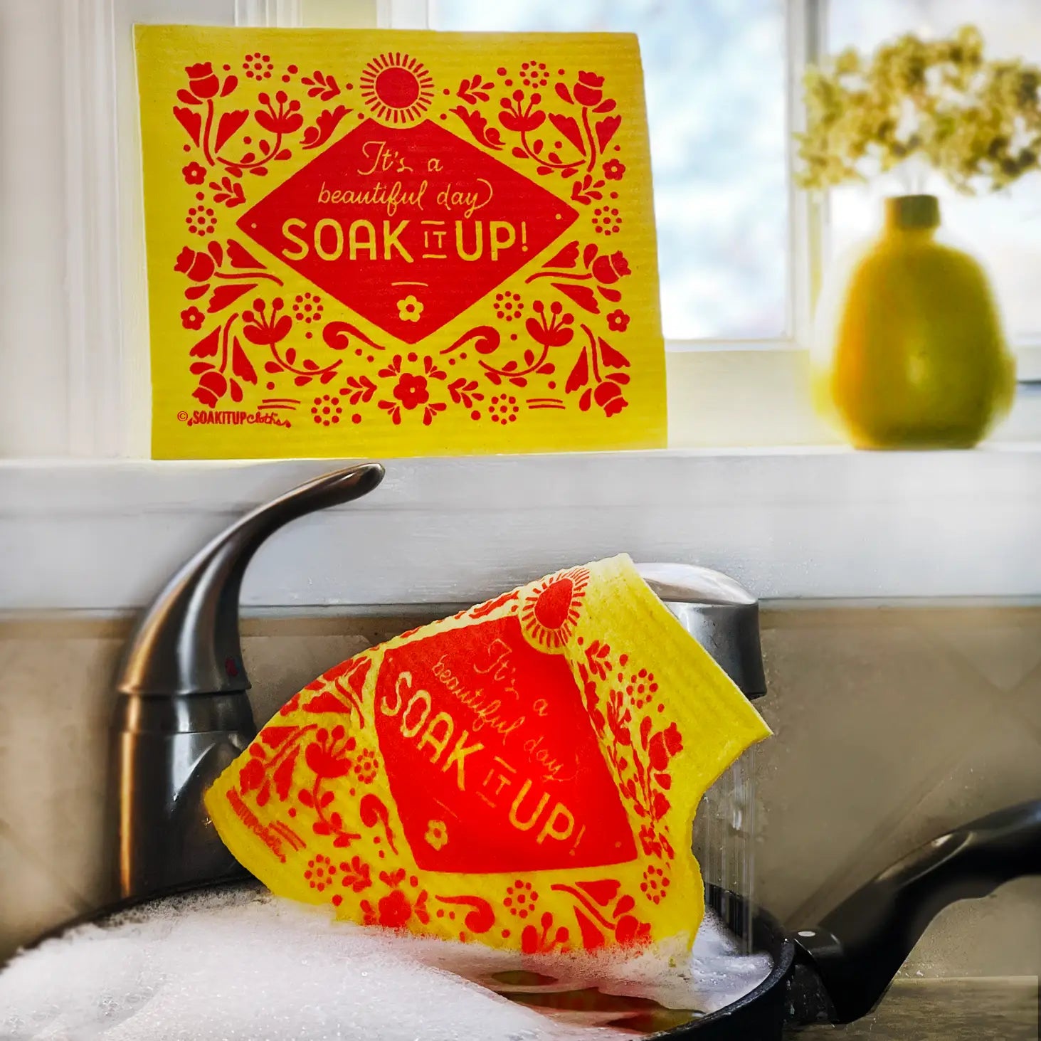It’s a Beautiful Day Swedish Dishcloth - Authentic Soak