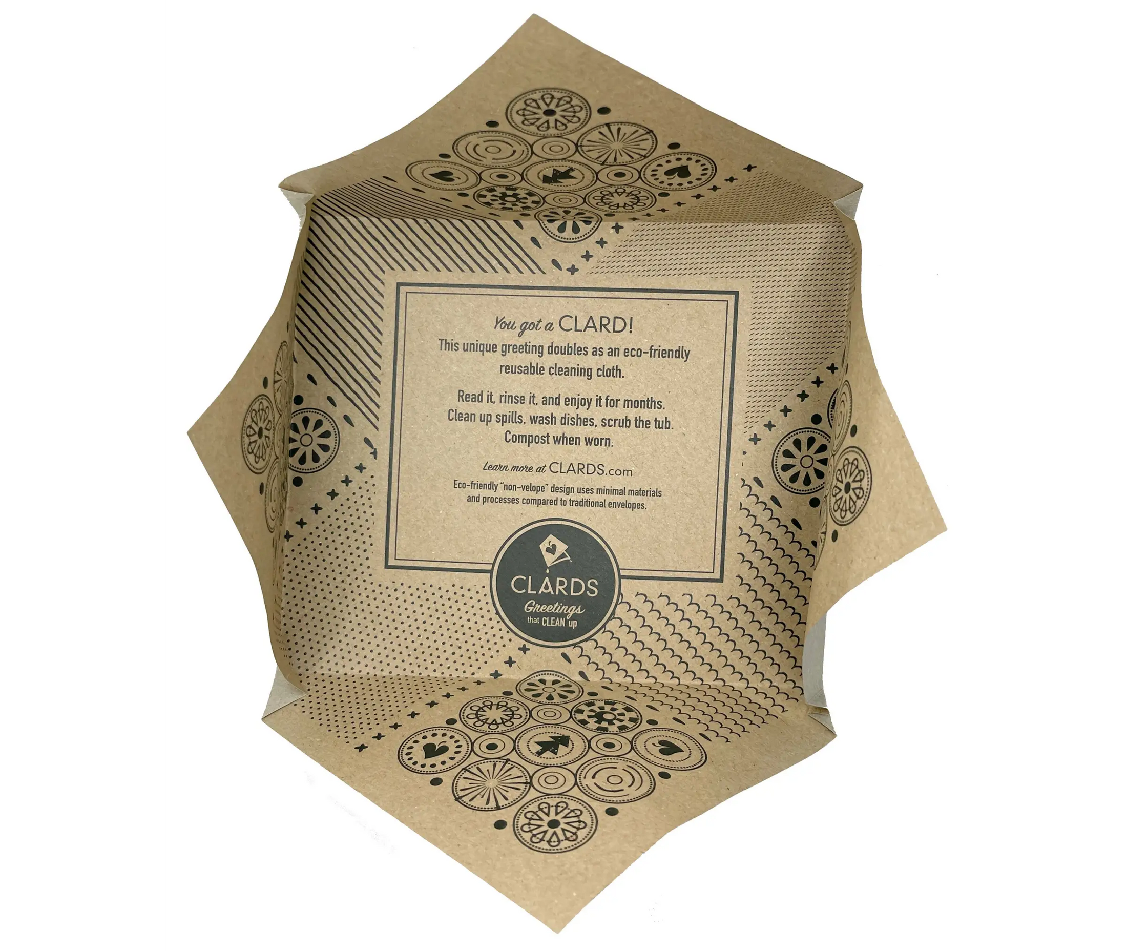 Joy Holiday Wreath Clard—Greetings that Clean Up - Eco