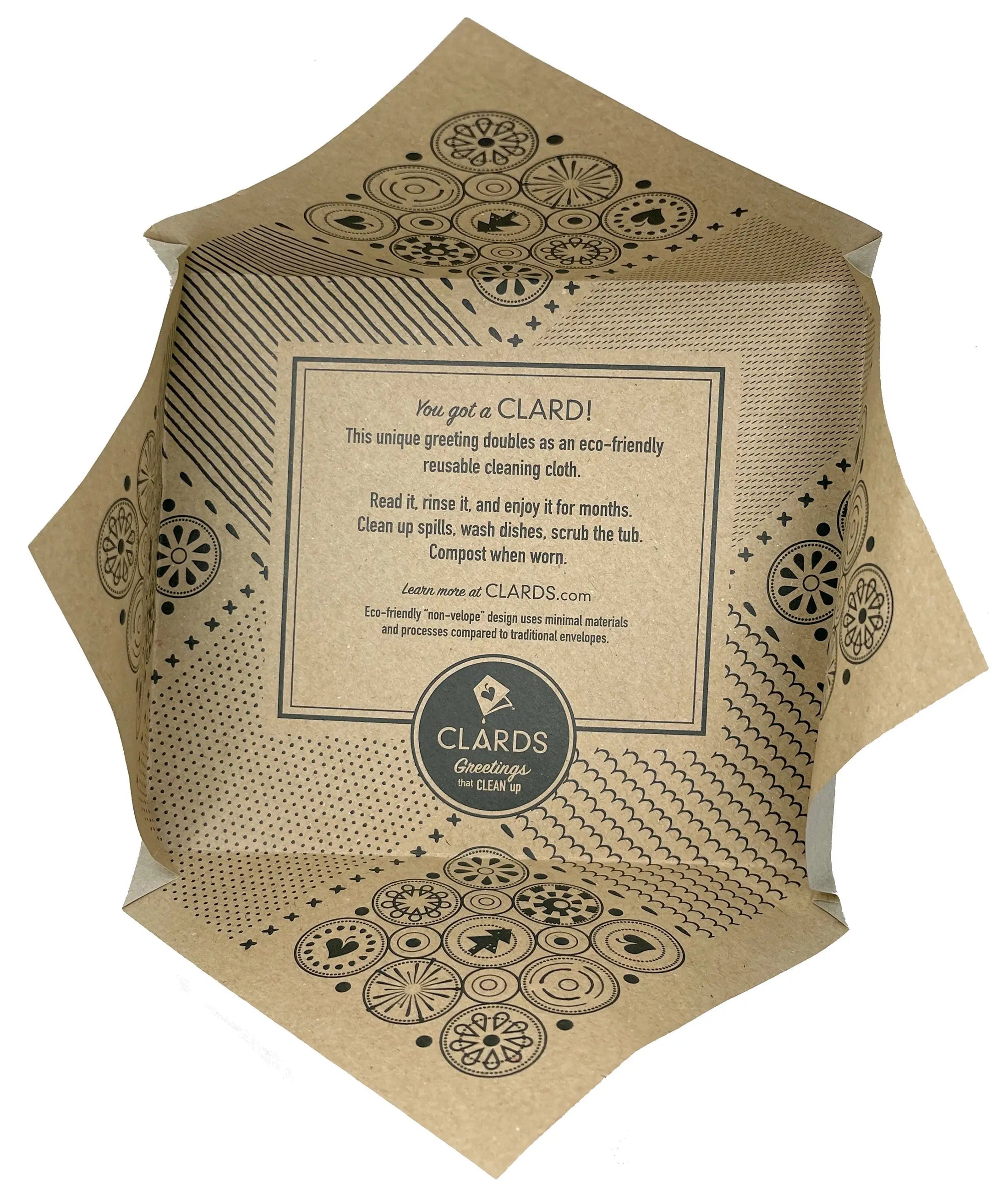 Joy Holiday Wreath Clard—Greetings that Clean Up - Eco