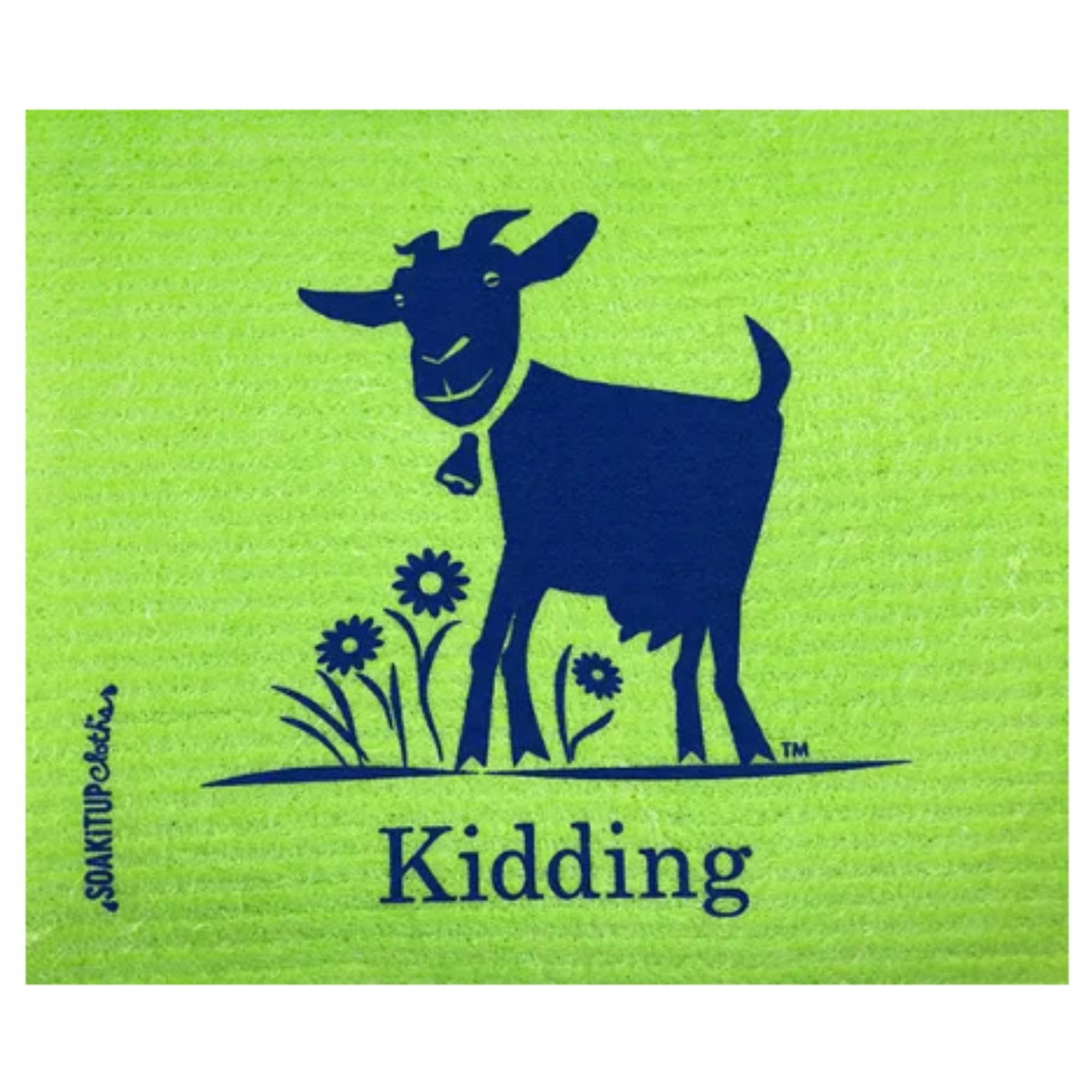 Kidding Goat bright green Swedish dishcloth soakitup.shop