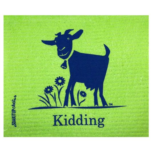 Kidding Goat bright green Swedish dishcloth soakitup.shop