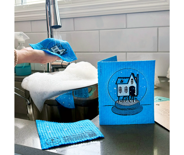 Love is the Foundation Snow Globe Greeting Turns Into