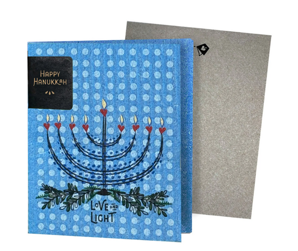 Love and Light Hanukkah Menorah Clard—Greeting Card &