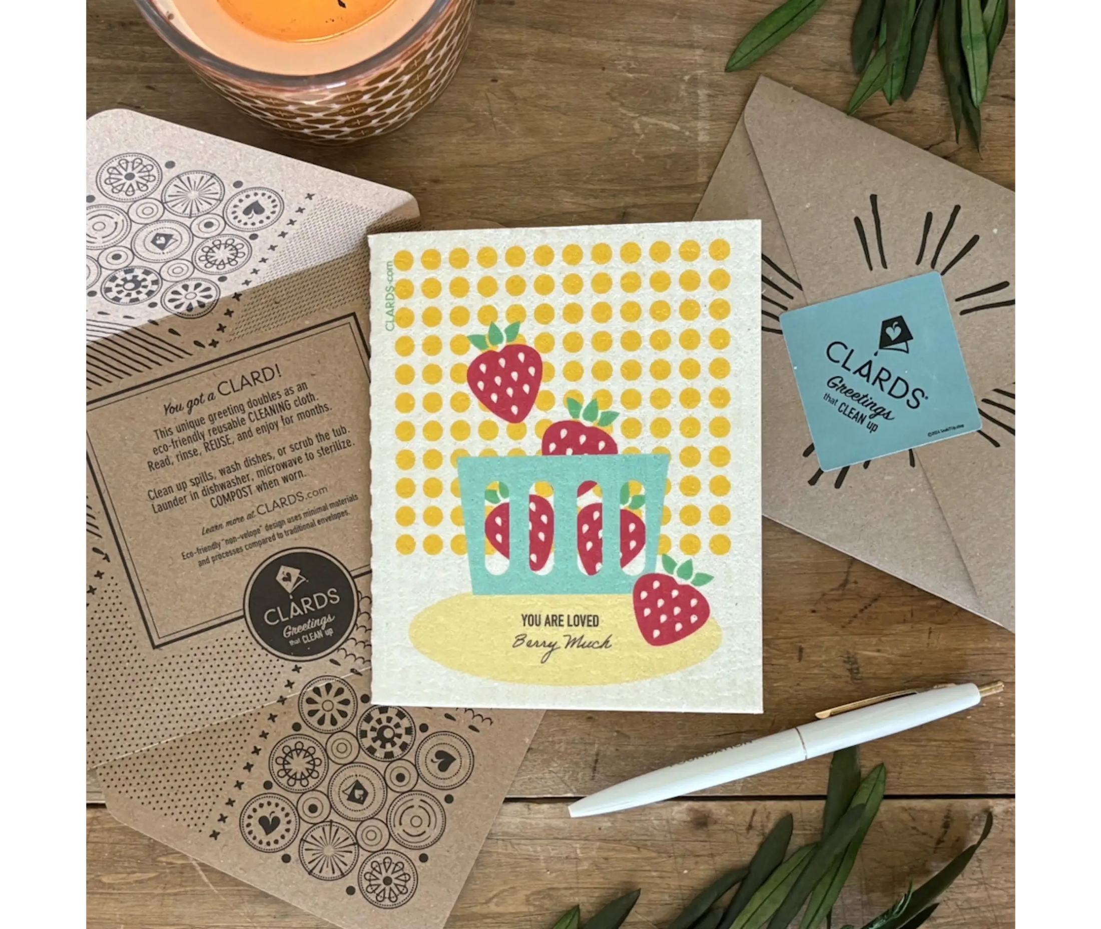 Loved Berry Much 2-in-1 Greeting Clard® & Eco Cloth - Eco
