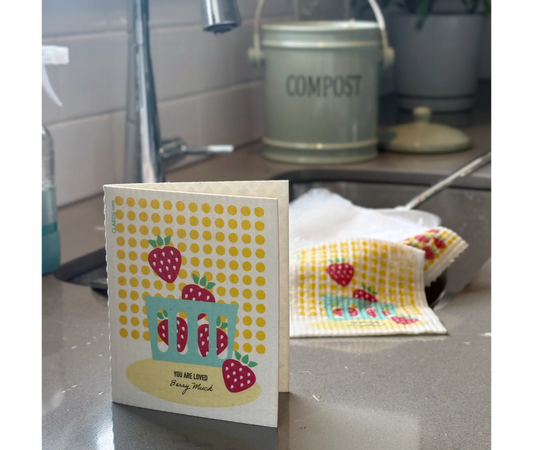 Loved Berry Much 2-in-1 Greeting Clard® & Eco Cloth - Eco