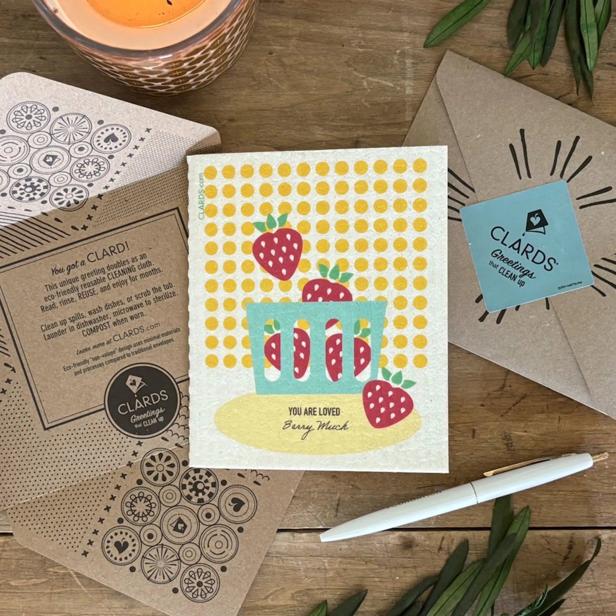 Loved Berry Much 2-in-1 Greeting Clard® & Eco Cloth - Eco