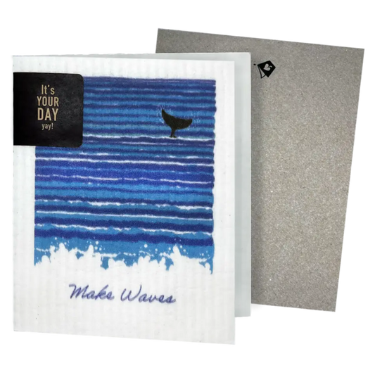 Make Waves Clards—Greetings that Clean Up - Greeting CLARD that turns into reusable cleaning cloths soakitup.shop