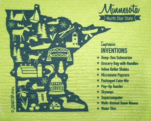 Minnesota Impressive Inventions Map - green - Swedish