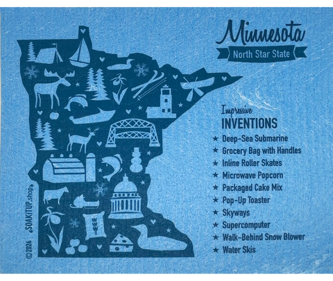 Minnesota Impressive Inventions Map - Swedish Dishcloths