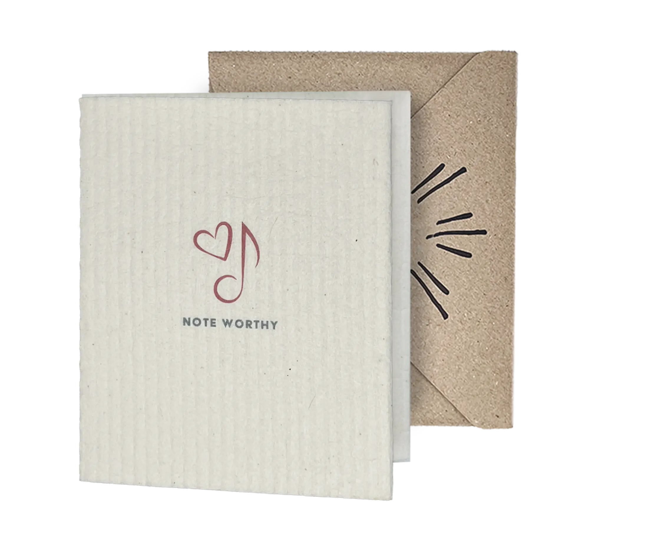 Note Worthy Greeting Card Turns Into a Swedish Sponge Cloth