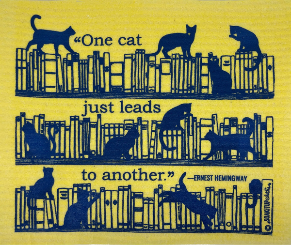 One Cat Just Leads to Another —Hemingway Blue - yellow -