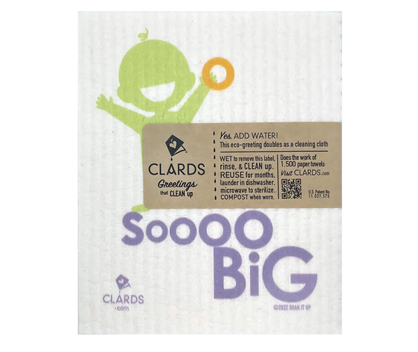 Peak a Boo So Big Baby Clards—Greetings that Clean Up - Eco