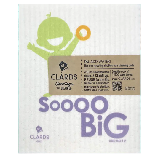 Peak a Boo So Big Baby Clards—Greetings that Clean Up - Eco