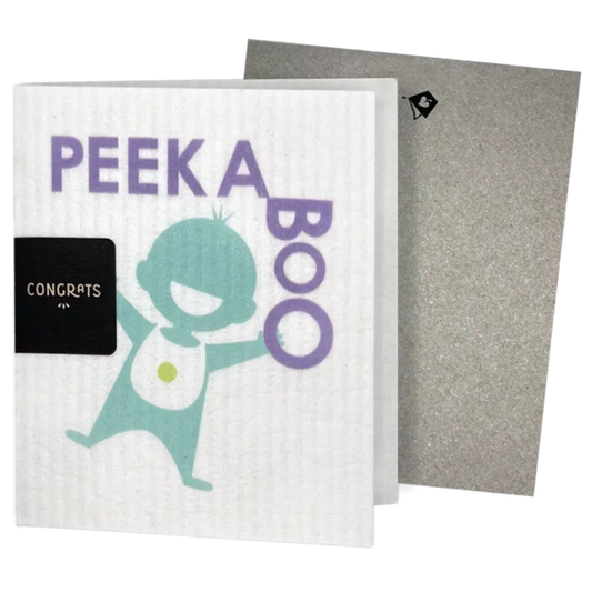 Peak a Boo So Big Baby Clards—Greetings that Clean Up - Eco Swedish dishcloths