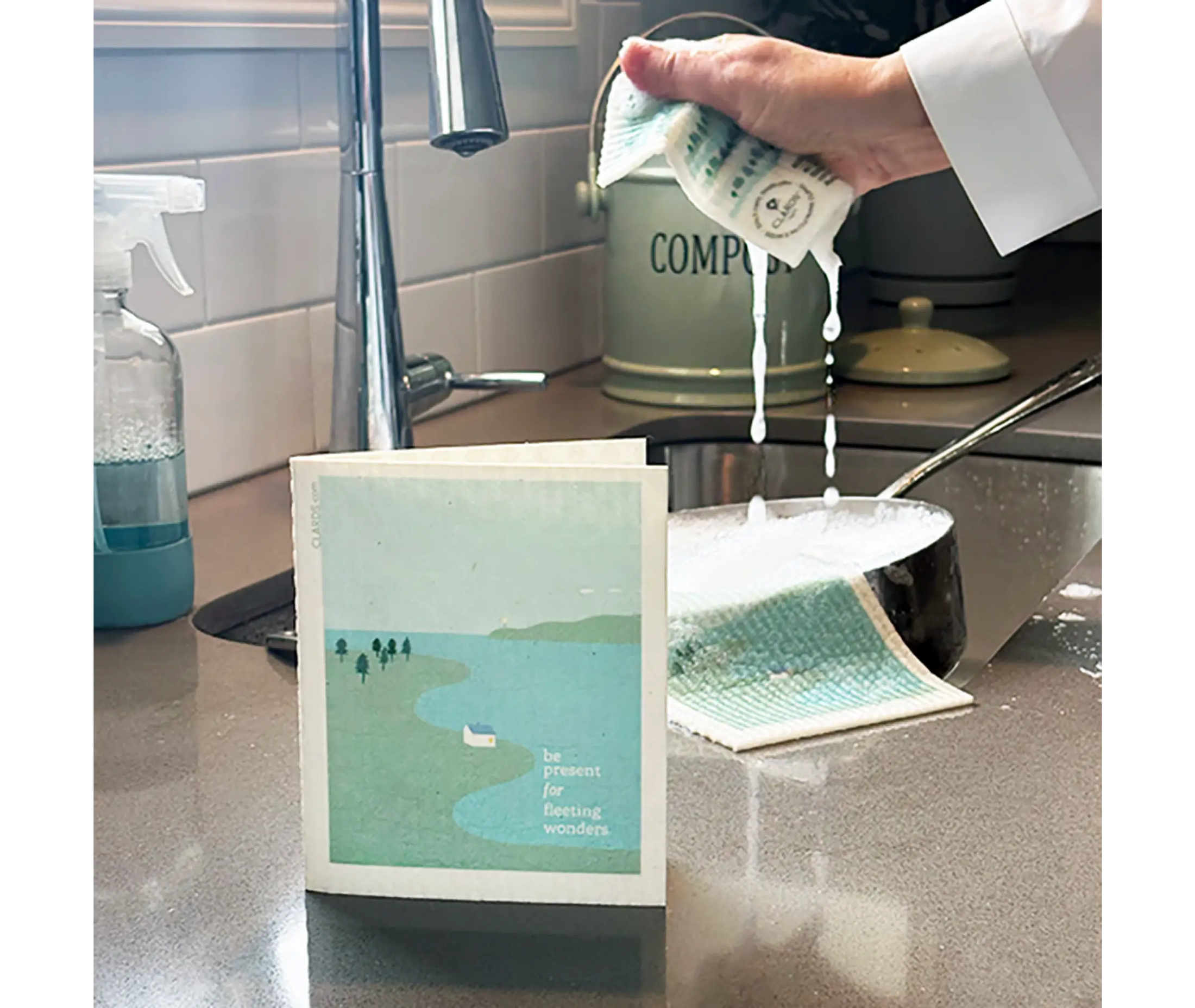 Be Present 2-in-1 Greeting Clard® & Eco Cloth - Eco