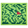 Load image into Gallery viewer, Red Cardinal Evergreen Branches Apple - Swedish Dishcloths
