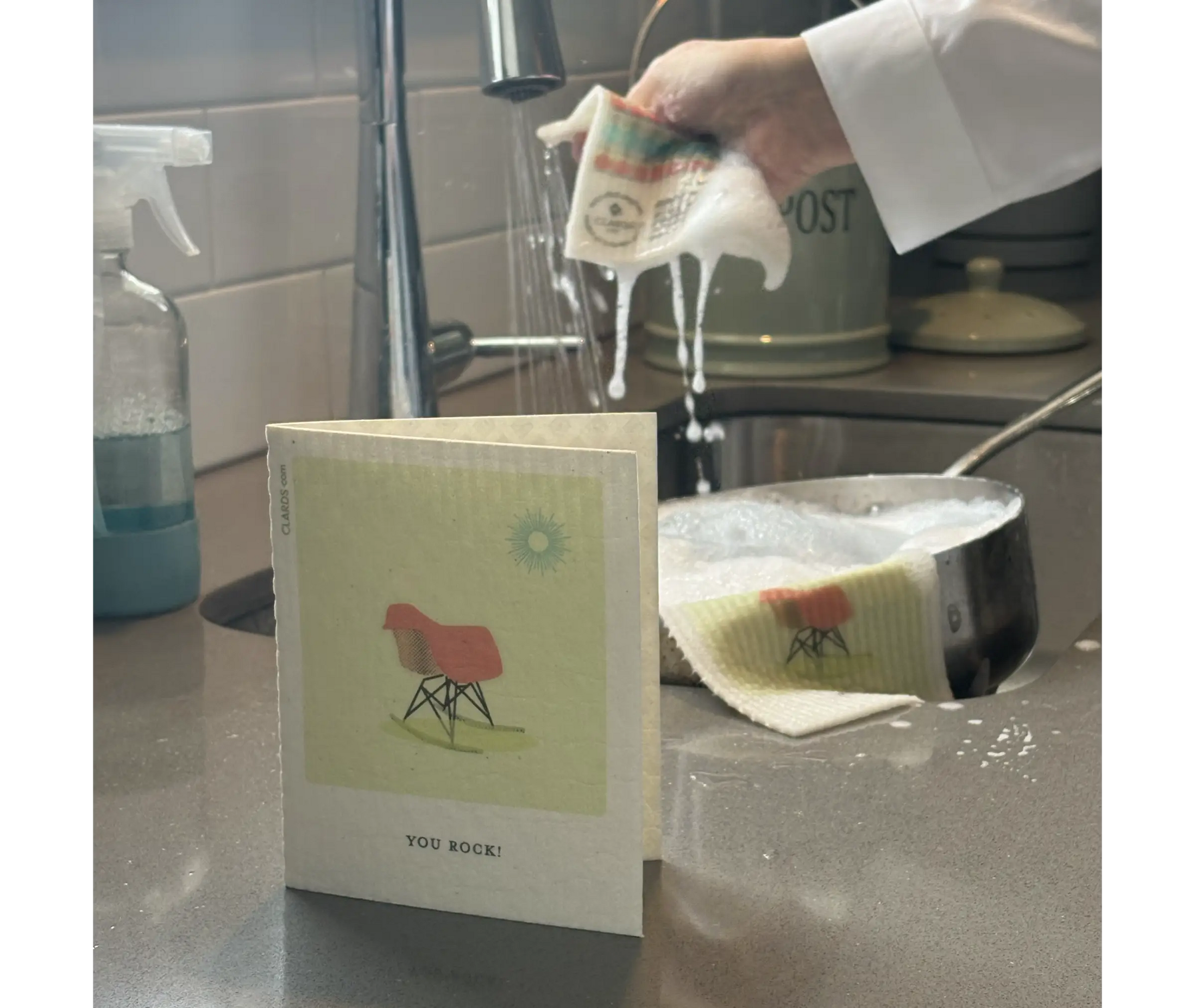 You Rock! 2-in-1 Greeting Clard® & Eco Cloth - Eco Greeting