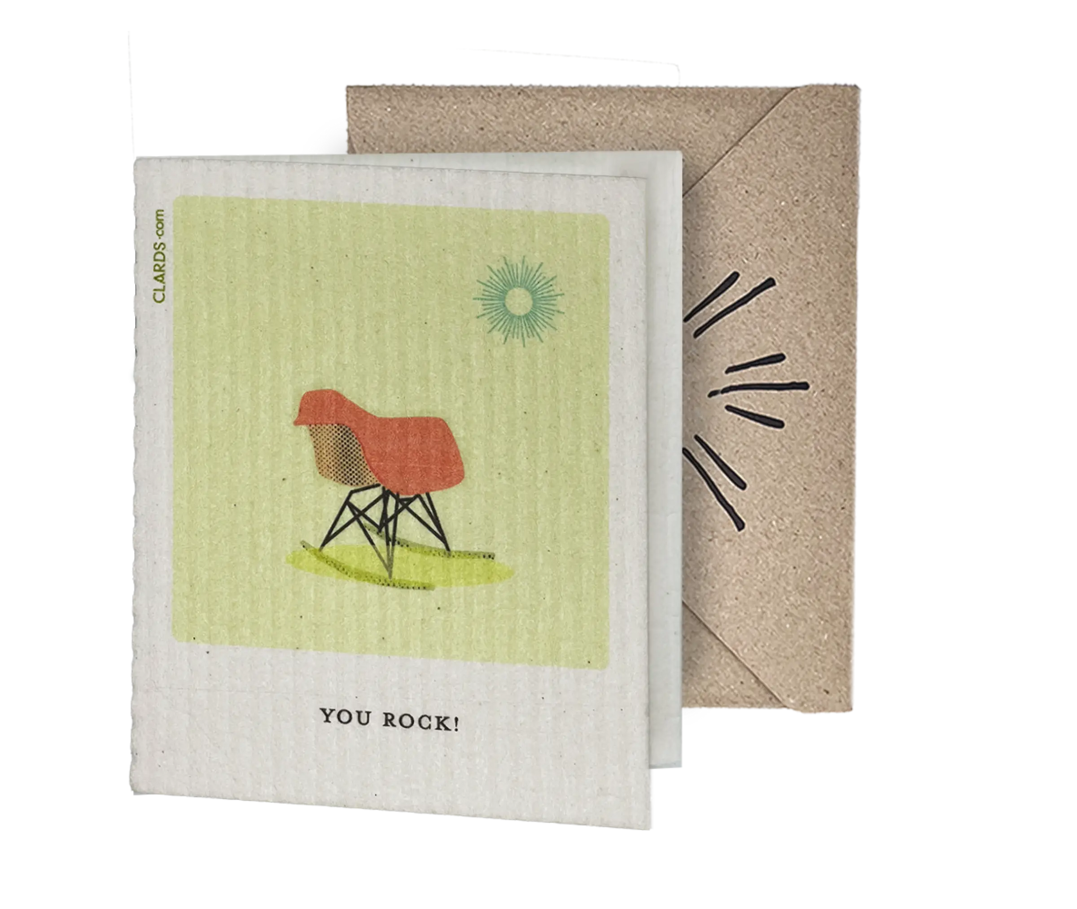 You Rock! 2-in-1 Greeting Clard® & Eco Cloth - Eco Greeting