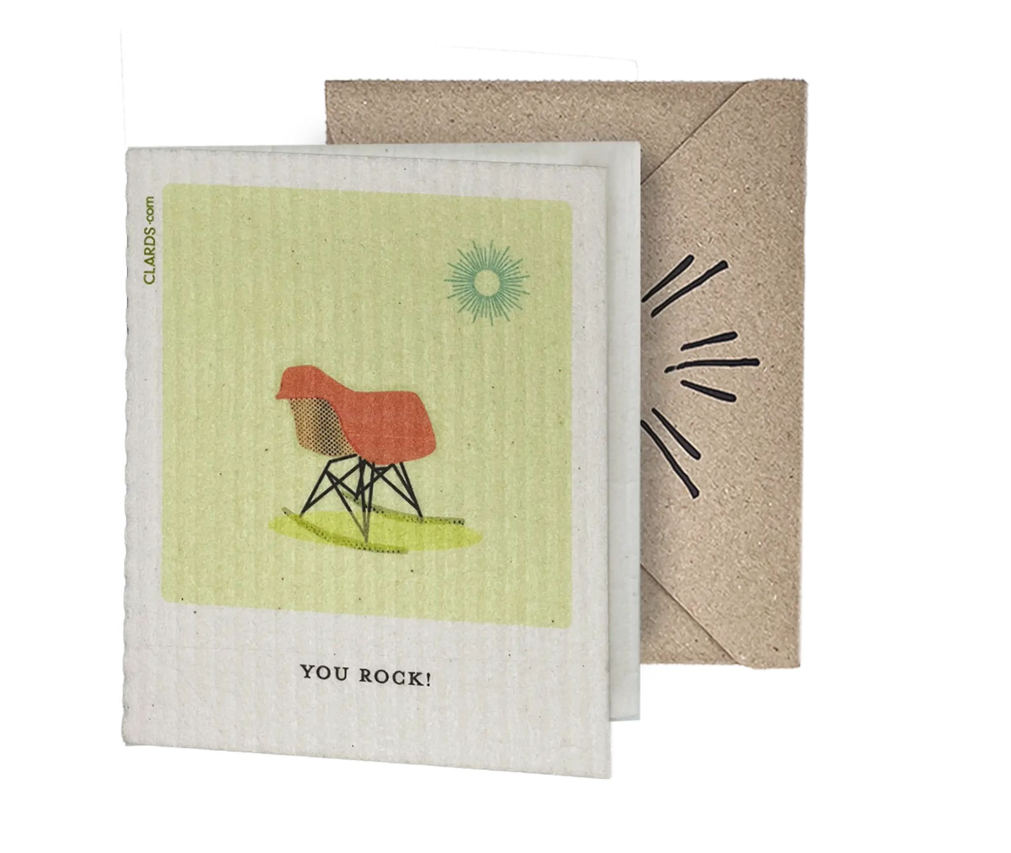 You Rock! 2-in-1 Greeting Clard® & Eco Cloth - Eco Greeting
