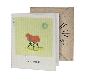 You Rock! 2-in-1 Greeting Clard® & Eco Cloth - Eco Greeting