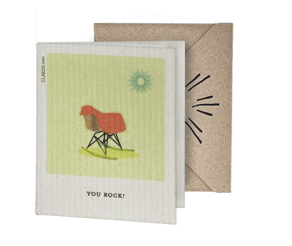 You Rock! 2-in-1 Greeting Clard® & Eco Cloth - Eco Greeting