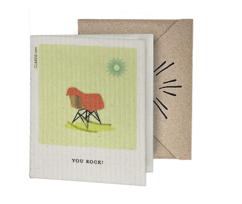 You Rock! 2-in-1 Greeting Clard® & Eco Cloth - Eco Greeting