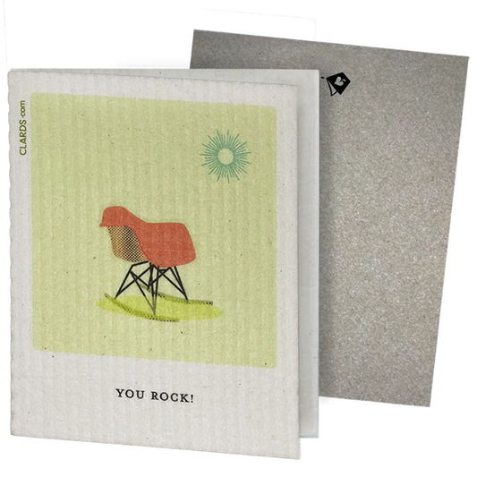 You Rock! Mid-century Rocker Greeting Card Turns Into