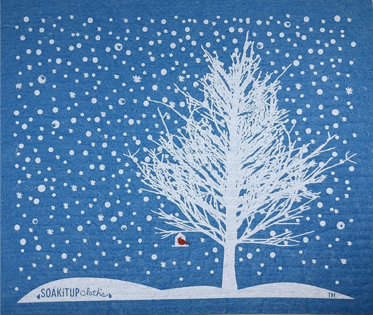 Snowy Tree Red Cardinal