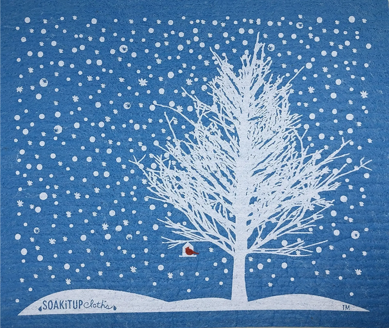 Snowy Tree Red Cardinal