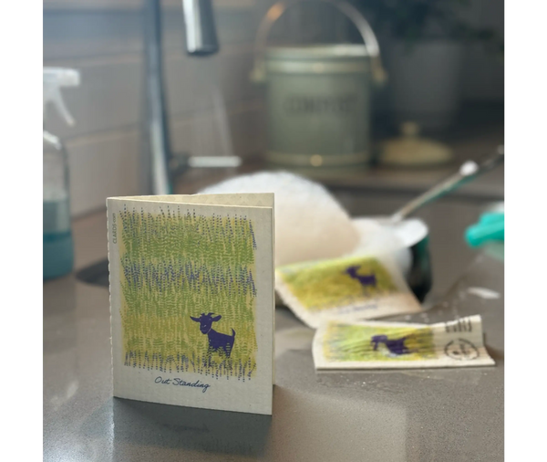 Out Standing Goat 2-in-1 Greeting Clard® & Eco Cloth - Eco