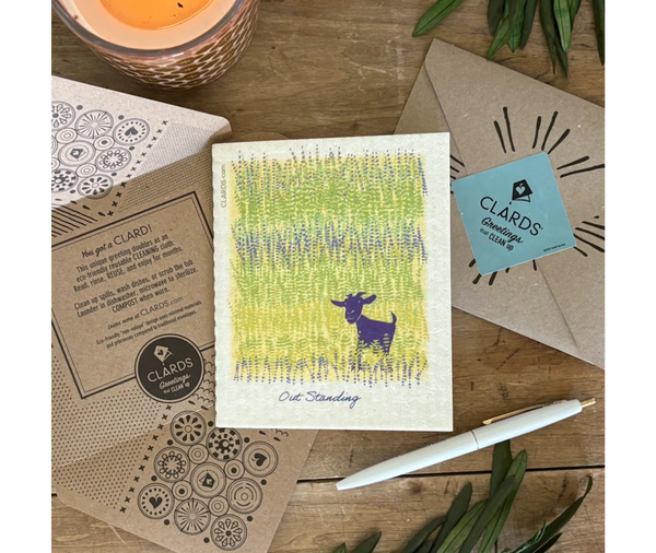 Out Standing Goat 2-in-1 Greeting Clard® & Eco Cloth - Eco