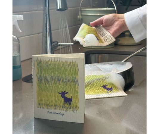 Out Standing Goat 2-in-1 Greeting Clard® & Eco Cloth - Eco