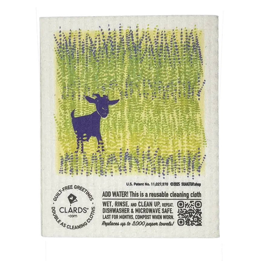Out Standing Goat 2-in-1 Greeting Clard® & Eco Cloth - Eco