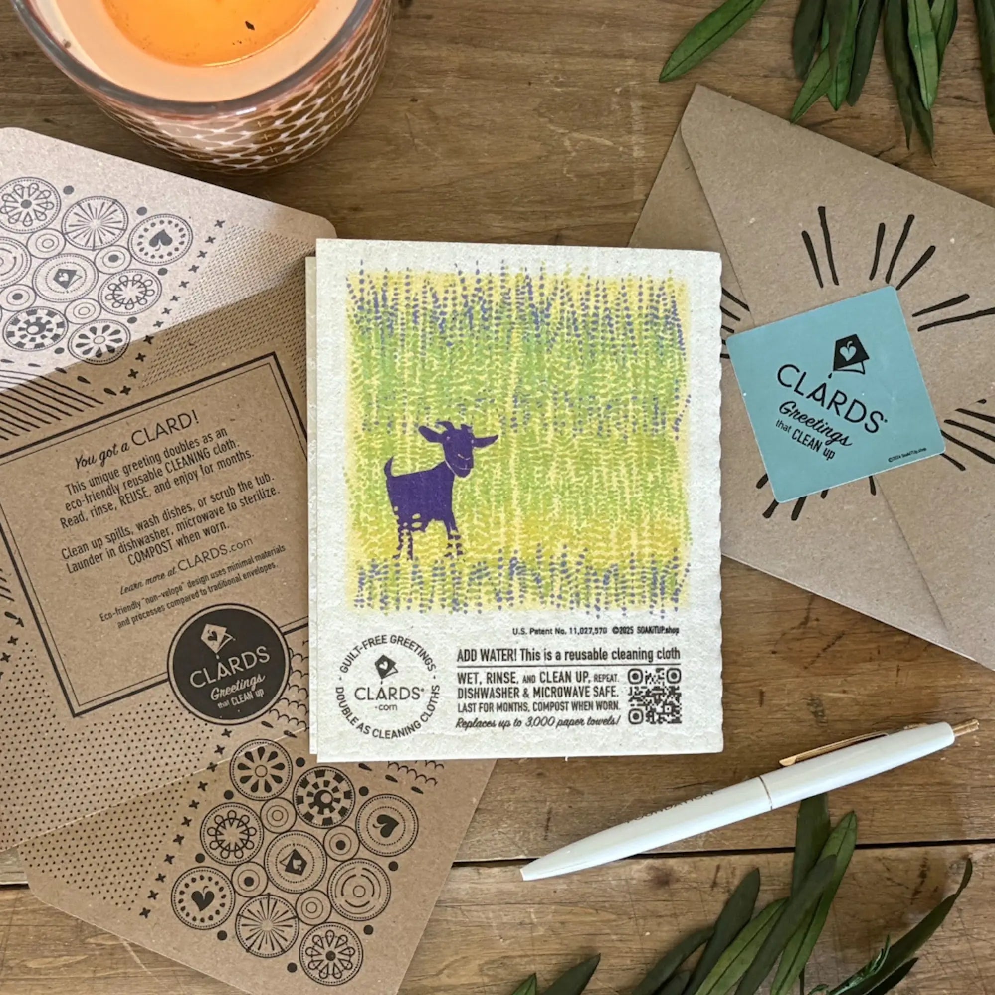 Out Standing Goat 2-in-1 Greeting Clard® & Eco Cloth - Eco