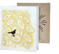 Load image into Gallery viewer, Sunflowers Status Crow Greeting Card Turns Into a Swedish dish cloth
