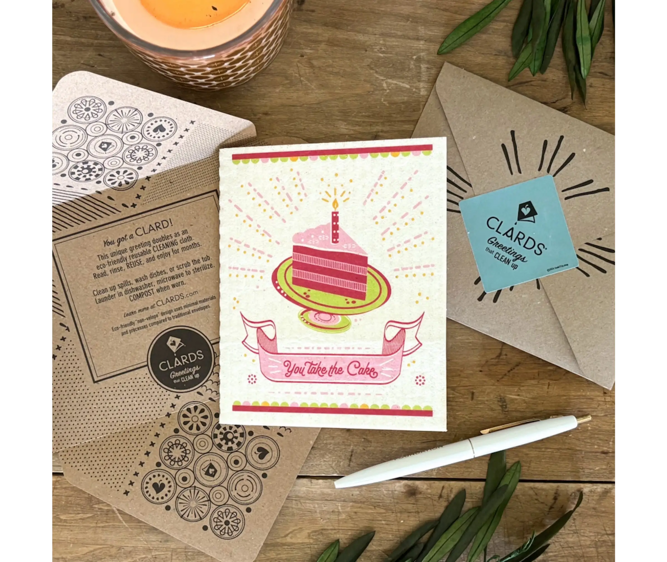 You Take the Cake 2-in-1 Greeting Clard® & Eco Cloth - Eco