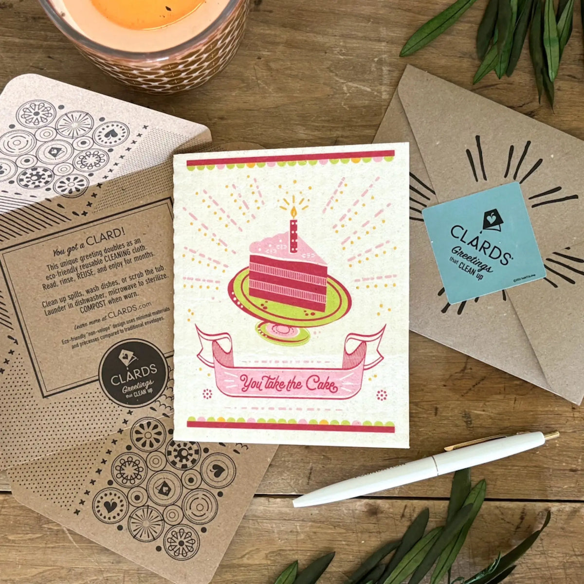 Clard You Take Cake | Patented Eco Greeting Clards | Soak iT Up – Soak iT Up