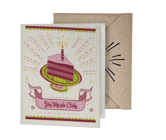 You Take the Cake Greeting Card Turns Into a Swedish Sponge