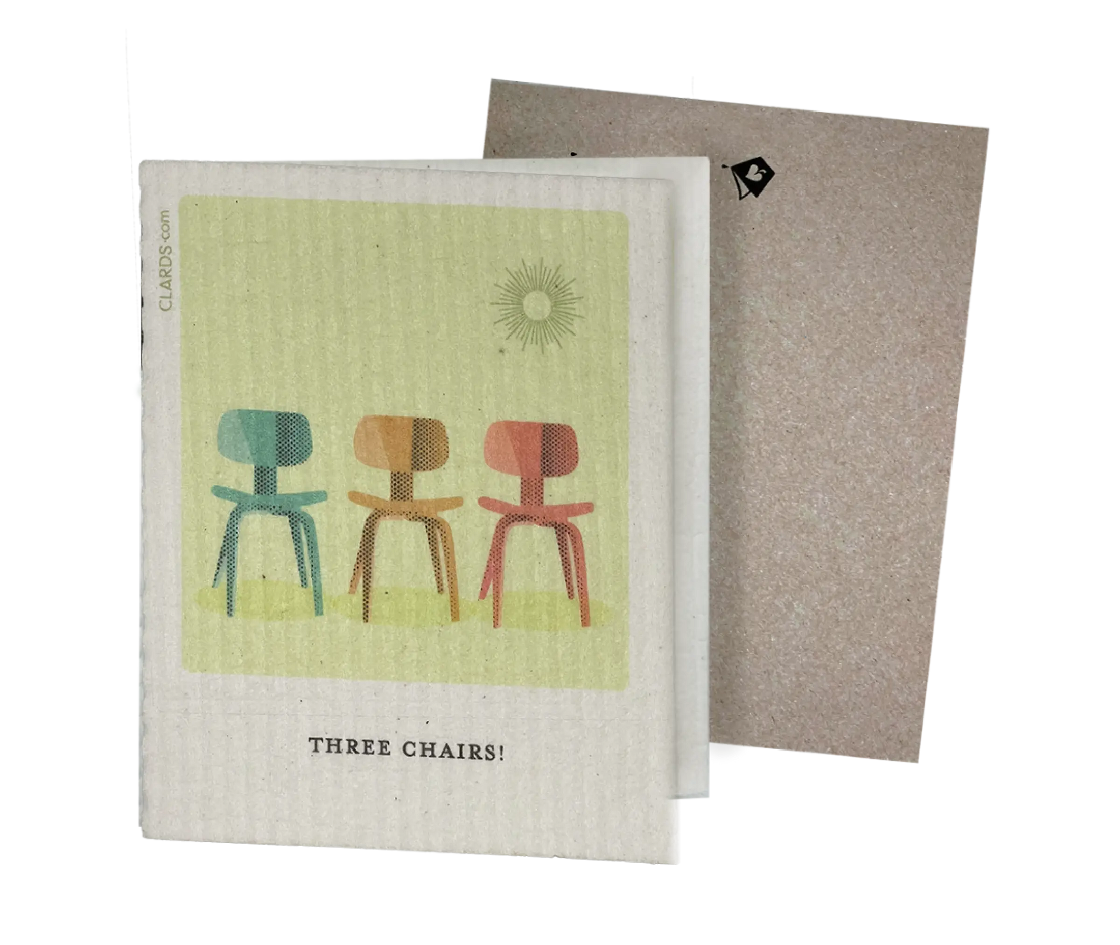 Three Chairs! 2-in-1 Greeting Clard® Eco Cloth - Eco