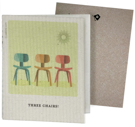 Three Chairs! 2-in-1 Greeting Clard® Eco Cloth - Eco