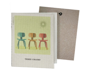 Three Chairs! 2-in-1 Greeting Clard® Eco Cloth - Eco