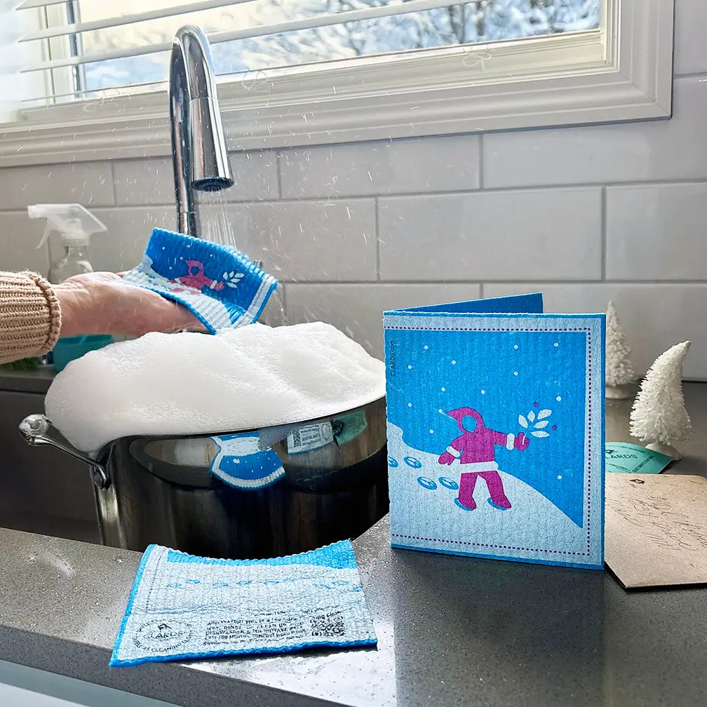 Walk in Peace Greeting turns into Cleaning Cloth | Clard
