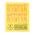 Load image into Gallery viewer, Yellow reusable cleaning cloth with candles pattern by clards made from swedish sponge for eco birthday use
