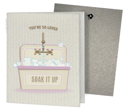You’re So Loved Soak iT Up Greeting Card turns Swedish