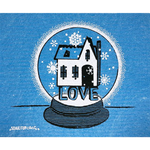 Love is the Foundation Snow Globe - Swedish Dishcloths