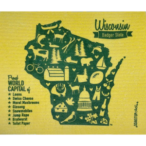 Wisconsin Badger State Proud World Capital of Loons, Ginseng, Snowmobiles, Jump Ropes, Bratwurst, and toilet paper