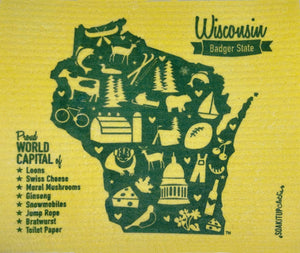 Wisconsin Badger State Proud World Capital of Loons, Ginseng, Snowmobiles, Jump Ropes, Bratwurst, and toilet paper